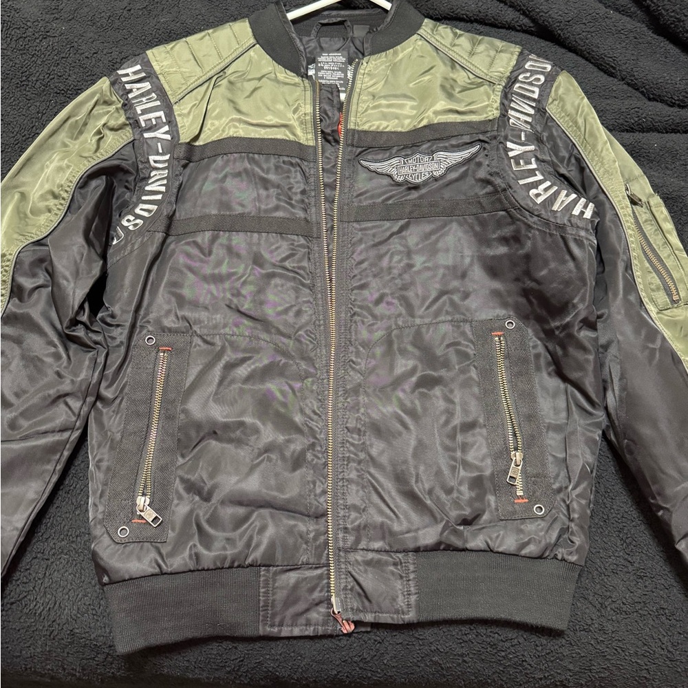 Harley Davidson nylon bomber riding jacket